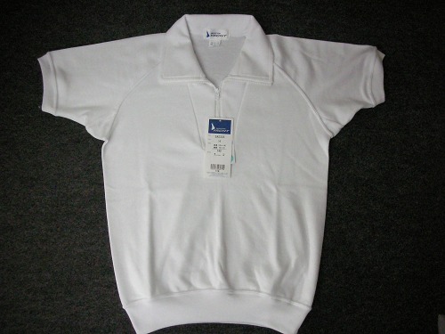 スクール用品通販 サカイ / 富士ヨット 白半袖Tシャツ (ハーフジップ) TioTio 加工