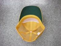  黄交通安全帽子　メッシュ 野球型